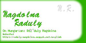 magdolna raduly business card